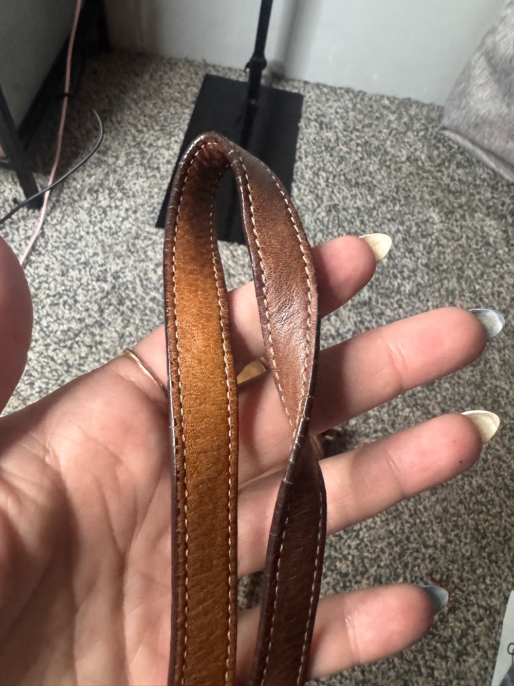 Vintage COACH bleeker double buckle Brown Leather Crossbody Bag - Picture 5 of 8